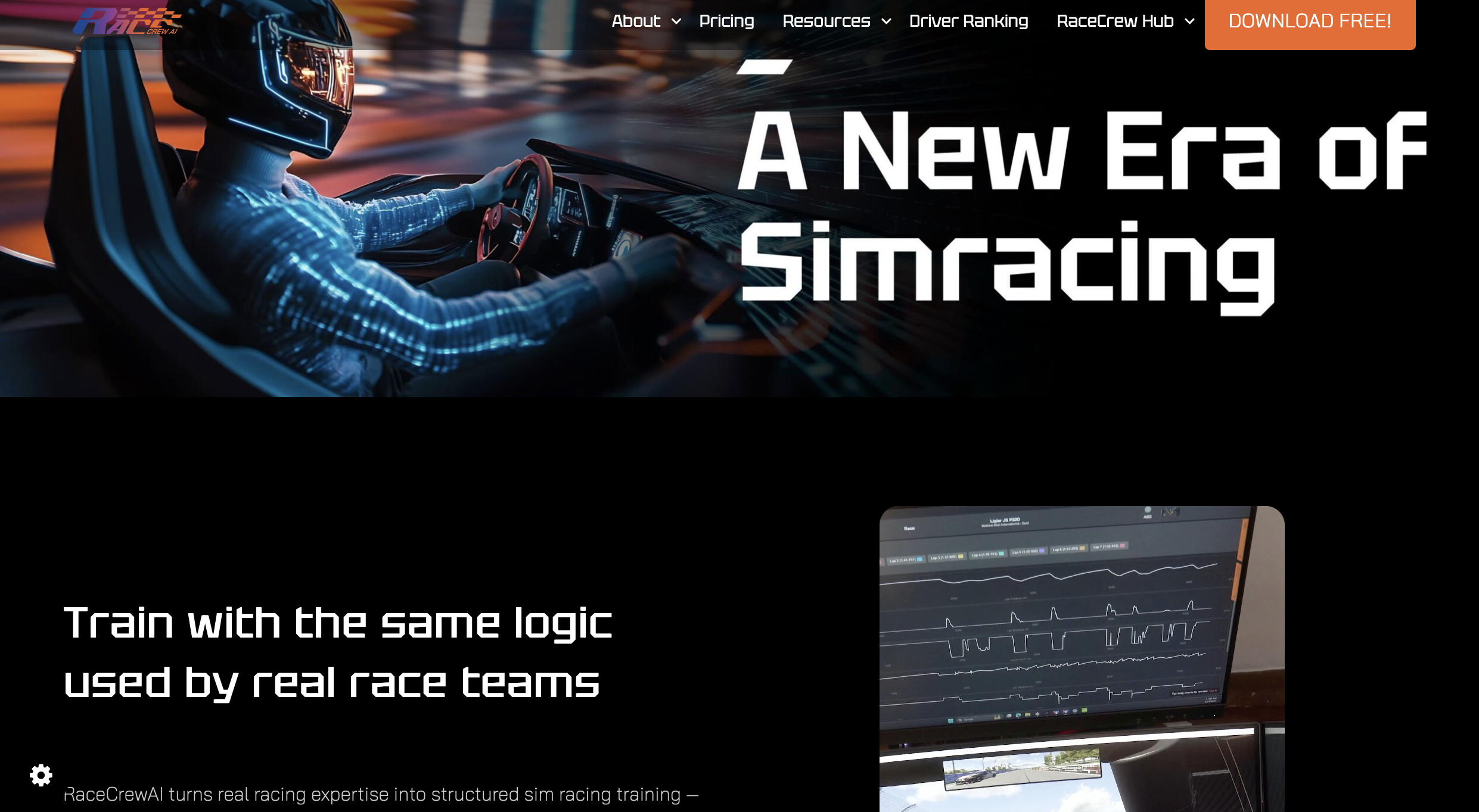 RaceCrew AI website screenshot