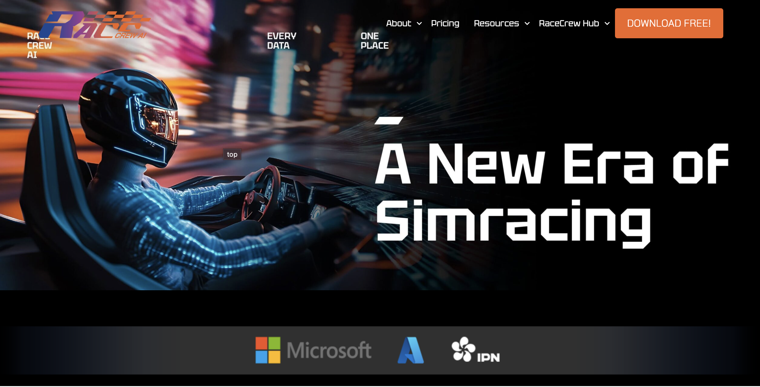 RaceCrew AI Website Screenshot