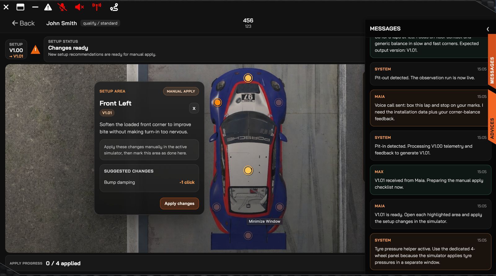 RaceCrew AI setup workflow screenshot